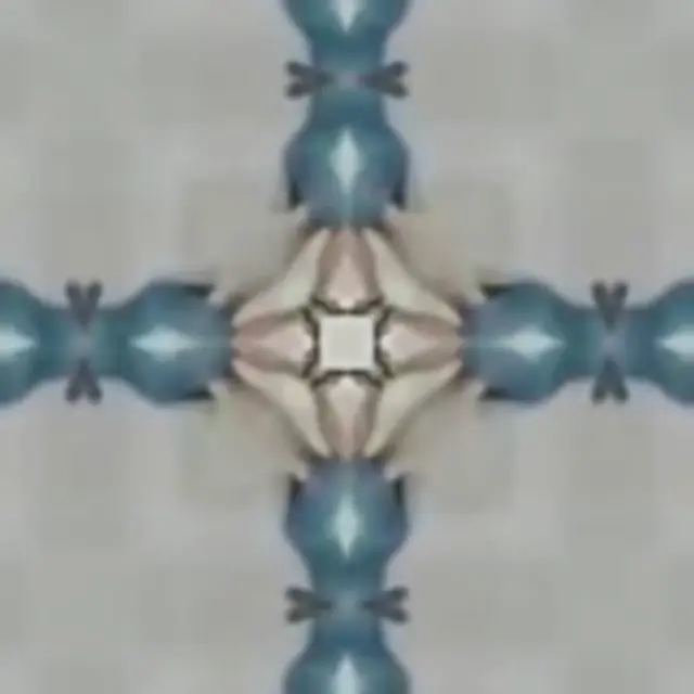 Kaleidoscopic image in shades of blue