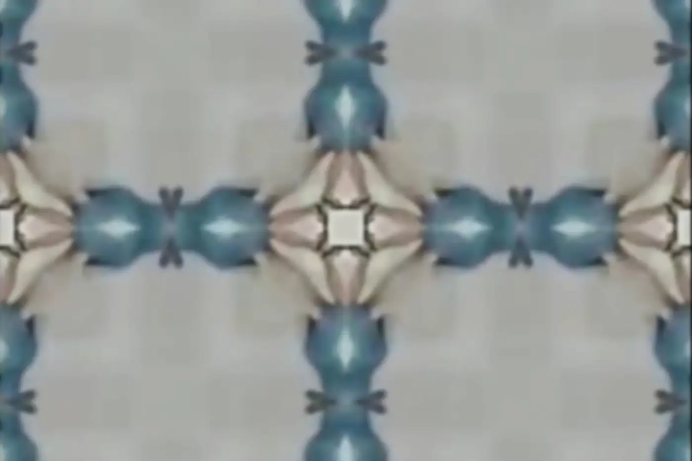 Kaleidoscopic image in shades of blue